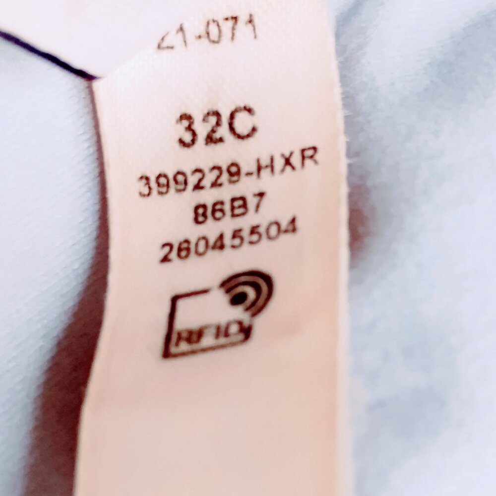 Victoria's Secret Bra Push Up Padded Comfy Front Close Lace Racer Gray Blue 32C - Picture 10 of 16